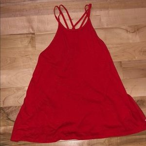 Hollister orange strappy high neck tank